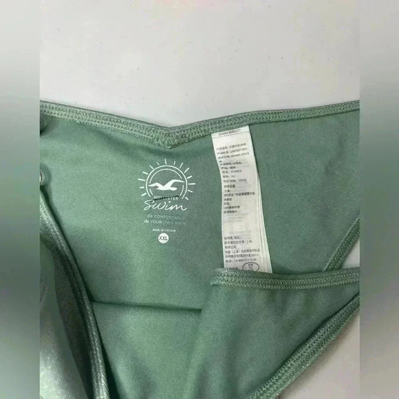 Hollister Ruched Shimmer Side Tie V-cut Bottoms XXL NWT - Picture 3 of 6